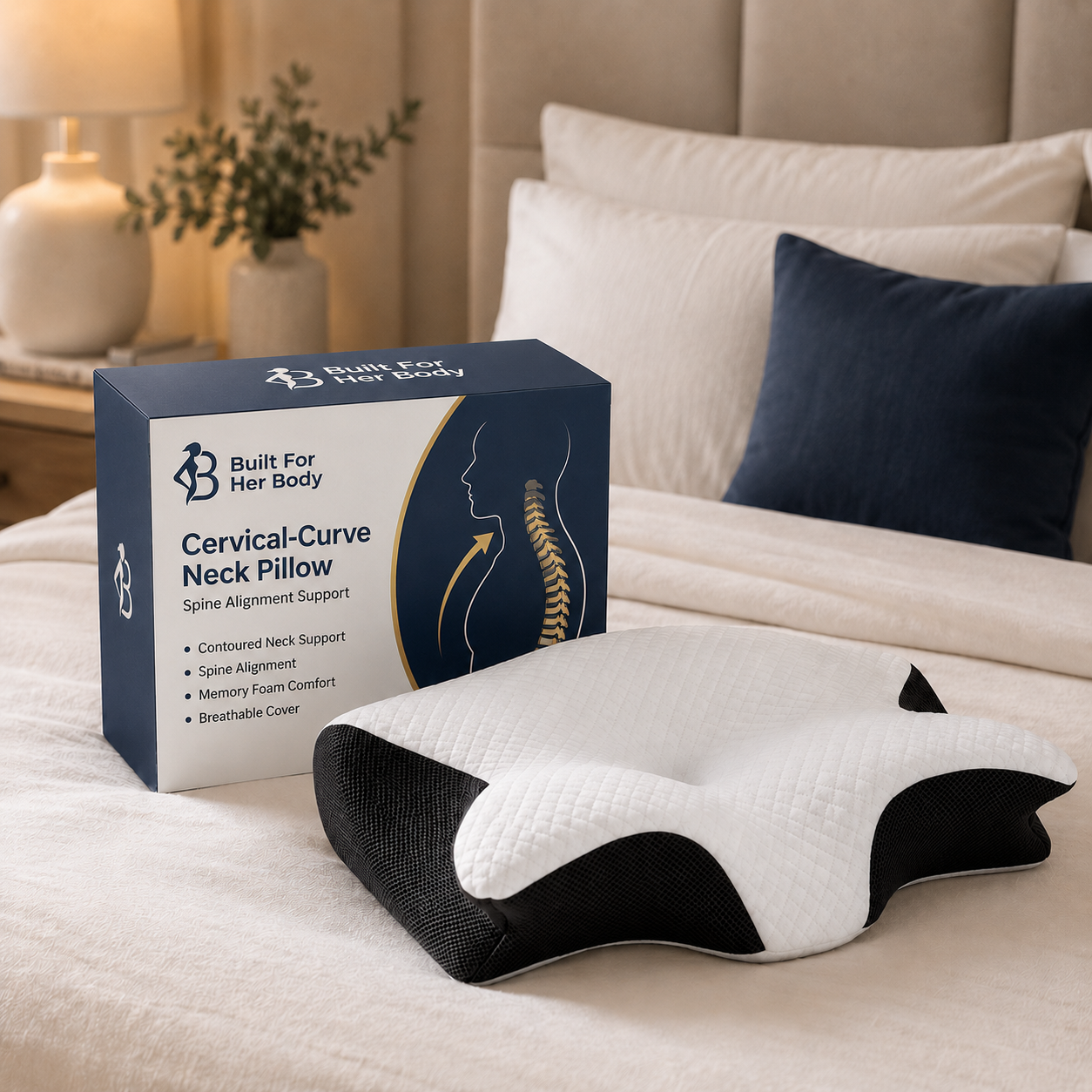 The Cervical-Curve Neck Pillow