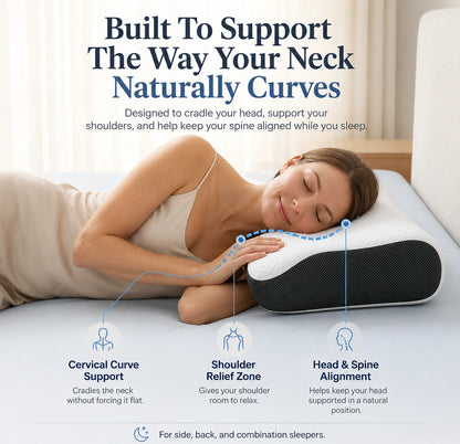 The Cervical-Curve Neck Pillow
