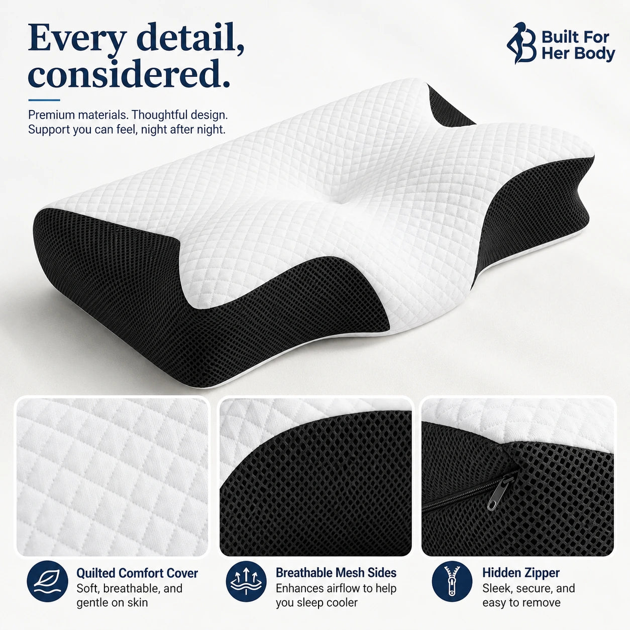 The Cervical-Curve Neck Pillow